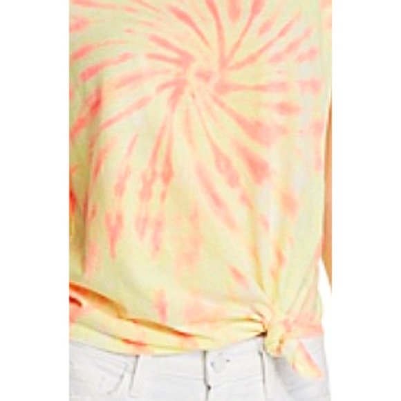 Generation Love Charlotte Tank Top Neon Bright Tie-Dye Tied Knot Scoop Neck M - Picture 5 of 6